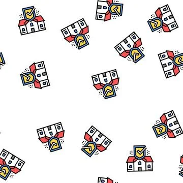 House security color icon vector isolated illustration 스톡 일러스트