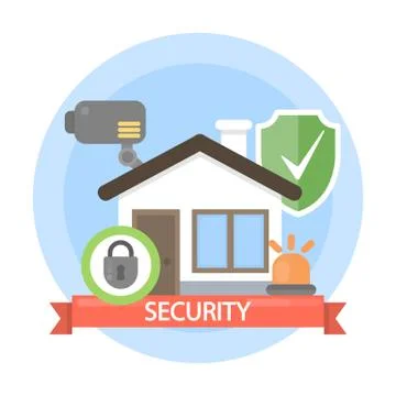 House security illustration. Stockillustratie