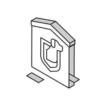 House security isometric icon vector illustration Stock Illustration