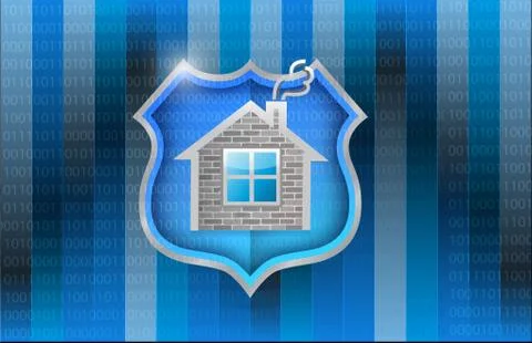 House security shield illustration design Stock Illustration