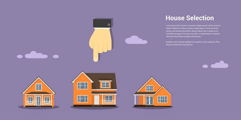 House selection concept Stock Illustration