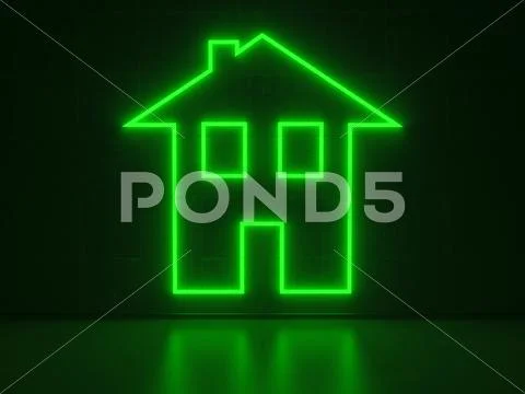 House - series neon signs Stock Illustration