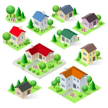 House set Illustrazione stock