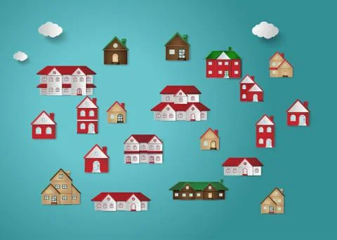 House set Stock Illustration