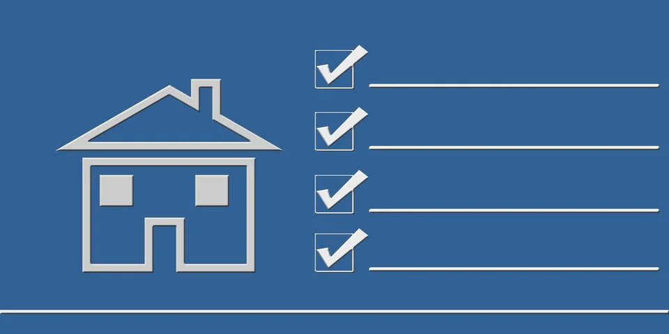 House shape with some lining, Concept of home insurance and health insurance. Stock Illustration