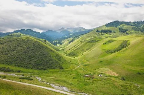 House of the shepherd in mountains Stock Photos