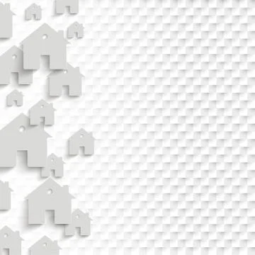 House Side Checkered Paper Cover Illustrazione stock