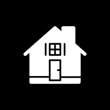 House simple vector icon. Black and white illustration of real estate. Solid イラスト素材