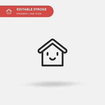 House Simple vector icon. Illustration symbol design template for web mobile  Stock Illustration
