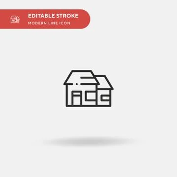 House Simple vector icon. Illustration symbol design template for web mobile  Stock Illustration