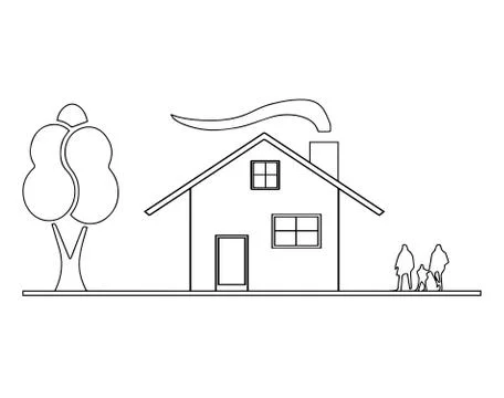 House sketch vector Stock Illustration