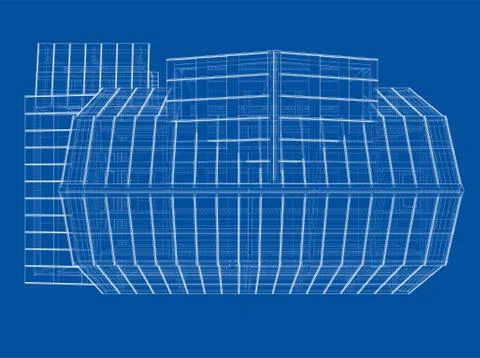 House sketch. Vector rendering of 3d Stock-Illustration