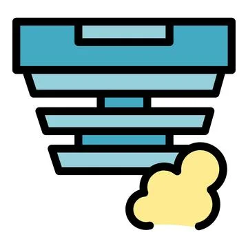 House smoke detector icon vector flat Stock Illustration