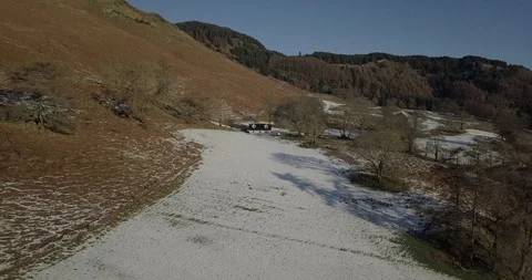 House in snow Stock Footage 104863732