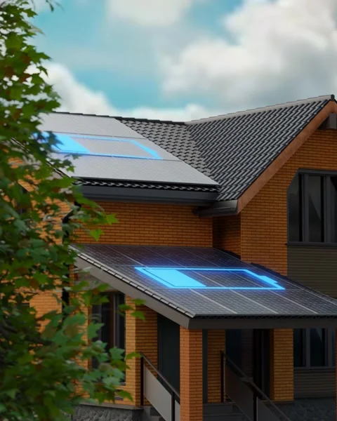 House with solar panels Stock-Footage 302294468
