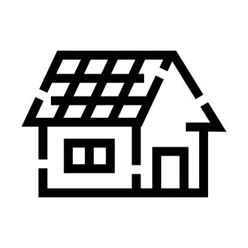 House with solar panels generating clean energy Stock Illustration