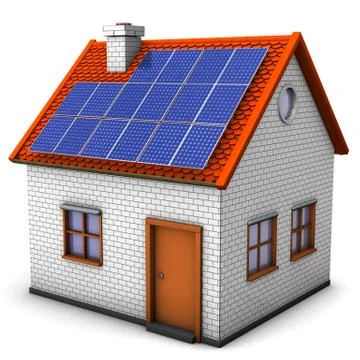 House solar panels Stock Illustration