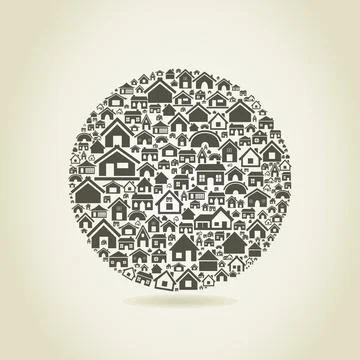 House a sphere Stock Illustration