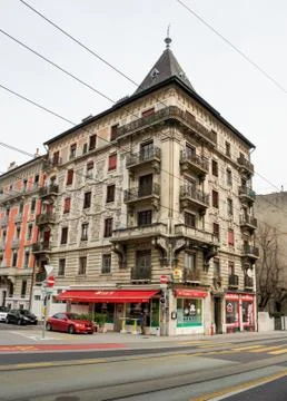House with a spire. 库存照片