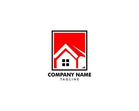 House Square Logo Template Vector Illustration Design Stock Illustration