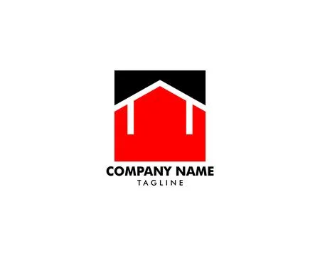House Square Logo Template Vector Illustration Design Stock Illustration