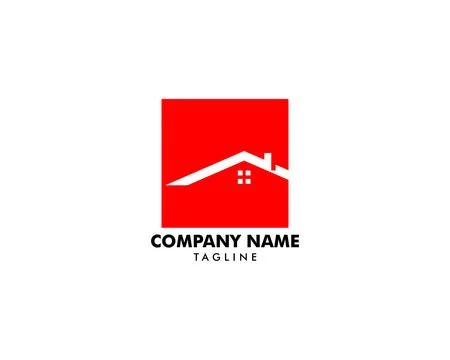 House Square Logo Template Vector Illustration Design Stock Illustration