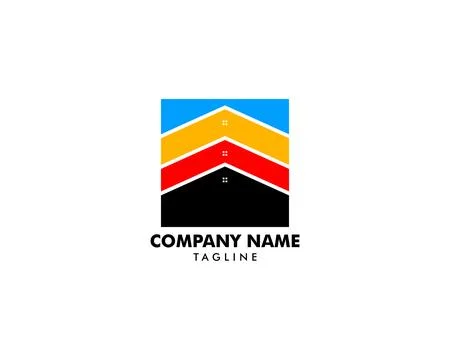 House Square Logo Template Vector Illustration Design Stock Illustration