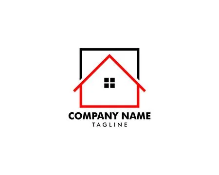 House Square Logo Template Vector Illustration Design Stock Illustration
