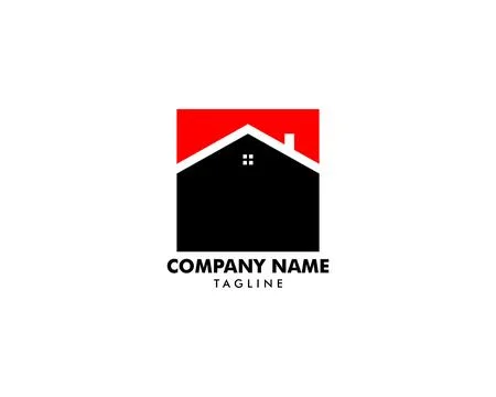 House Square Logo Template Vector Illustration Design Stock Illustration