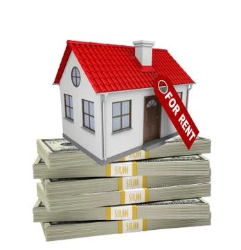 House on stack of money Illustration