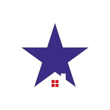 House Star vector Logo Template Illustration Design Stock Illustration