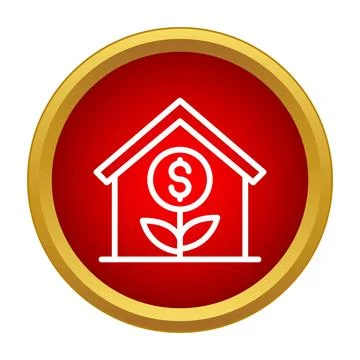 House structure growing dollar sign plant finances Stock Illustration