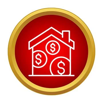 House structure having dollars inside, real estate investment concept Stock Illustration