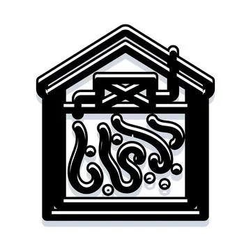 House structure having a pest infestation concept Stock Illustration
