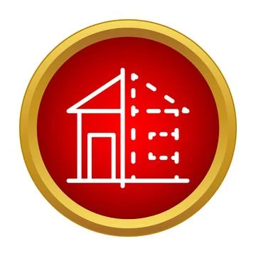 House structure planning and renovation icon Stock Illustration