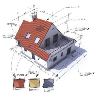 House style customized red Stock Illustration