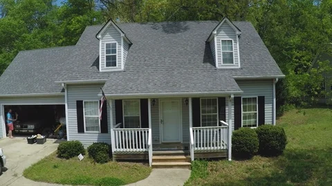 House In Subdivision Stock Footage 97834692