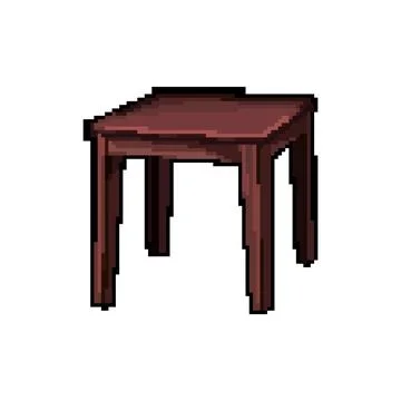 House table dining pixel art vector illustration Illustrazione stock