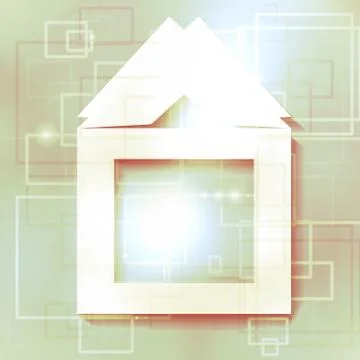 House technology abstract light design Stock Illustration