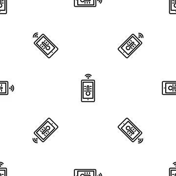 House temperature smart control pattern seamless Stock Illustration