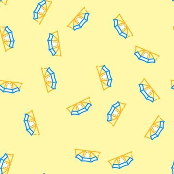 House tent vacation vector seamless pattern Stockillustratie