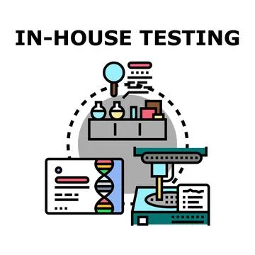 In house testing for quality control and research Stock Illustration