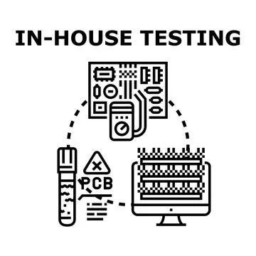 In house testing for quality control and diagnostics Stock Illustration