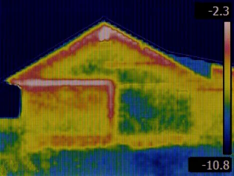 House thermal image Stock Photos
