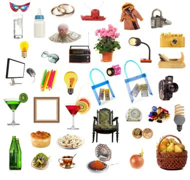 House things on a white background Stock Photos