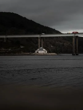 House on a tiny island Stock Photos