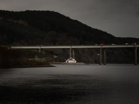 House on a tiny island Stock Photos