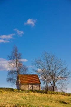 House on top with sky Stock Photos