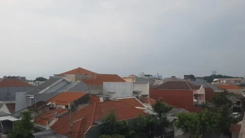 House Tops under Cloudy Sky Video stock 329218089