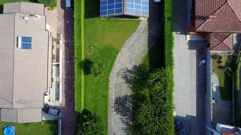 HOUSE - TOPVIEW - AERIAL Stock Footage 87905059